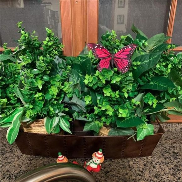 8 Pack Outdoor Artificial Boxwood UV Resistant Fake Stems Plants Indoor Outdoor - Picture 7 of 8